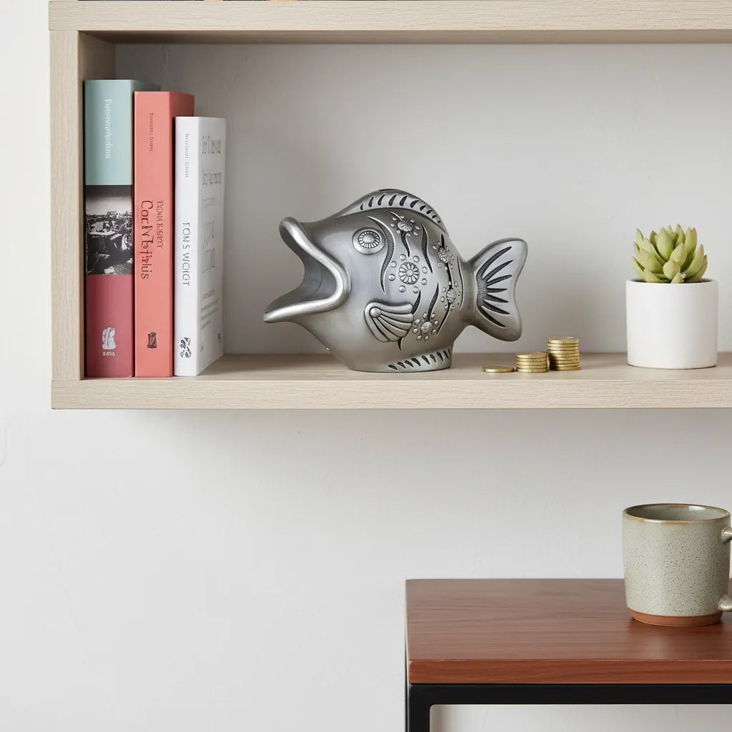 Tirelire Poisson Métal