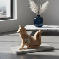 Tirelire Renard Bois