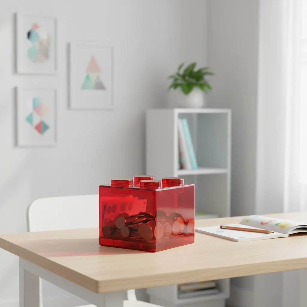 Tirelire Transparente en Cube