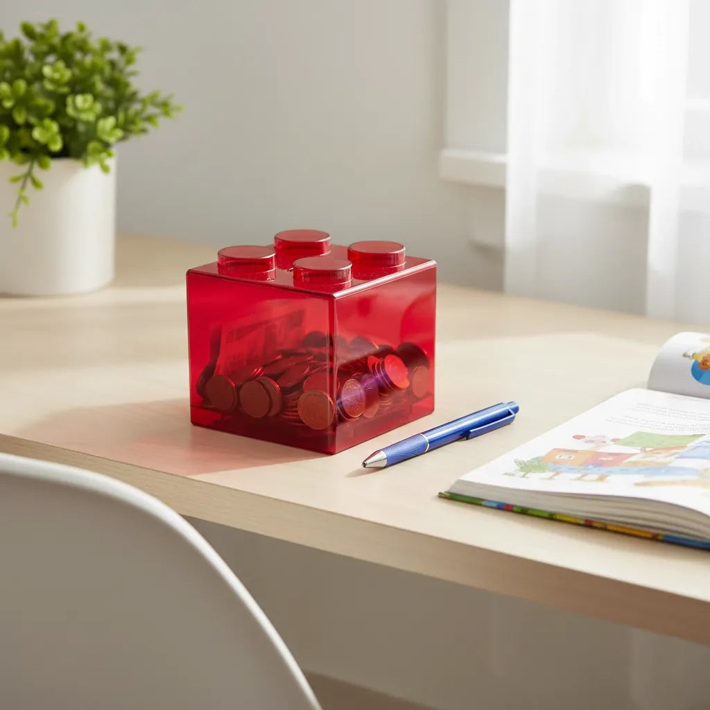 Tirelire Transparente en Cube