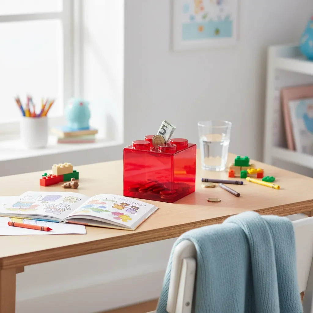Tirelire Transparente en Cube