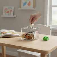Tirelire Transparente en Cube