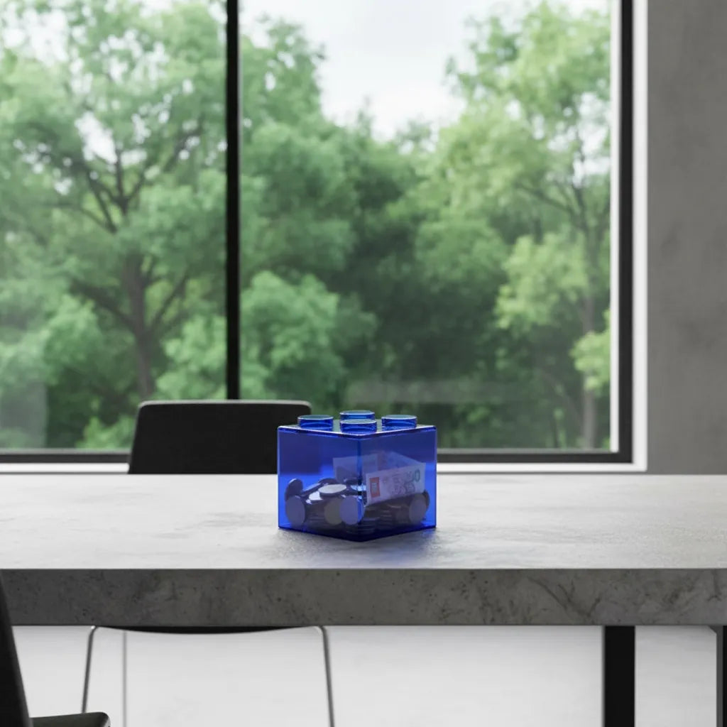Tirelire Transparente en Cube