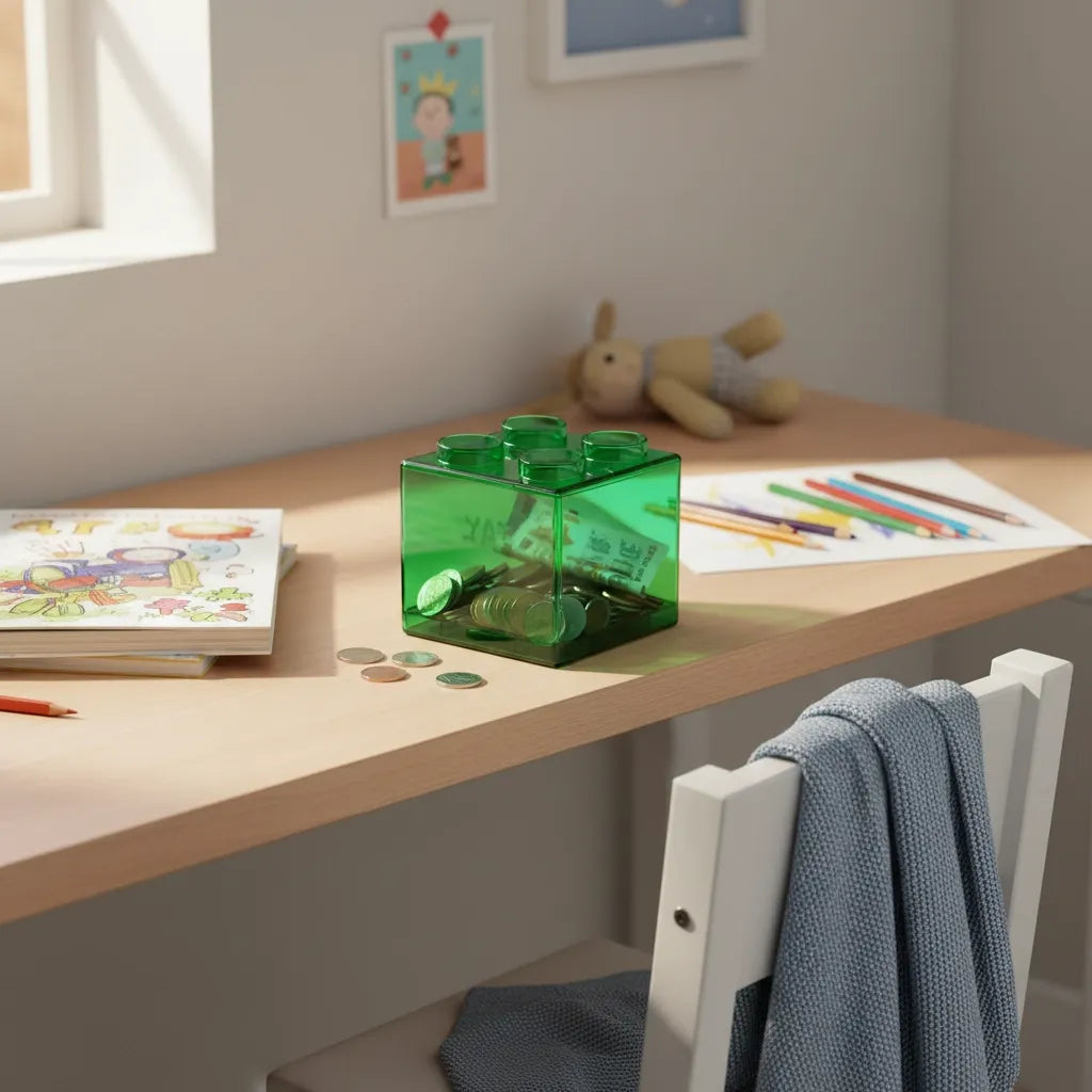 Tirelire Transparente en Cube