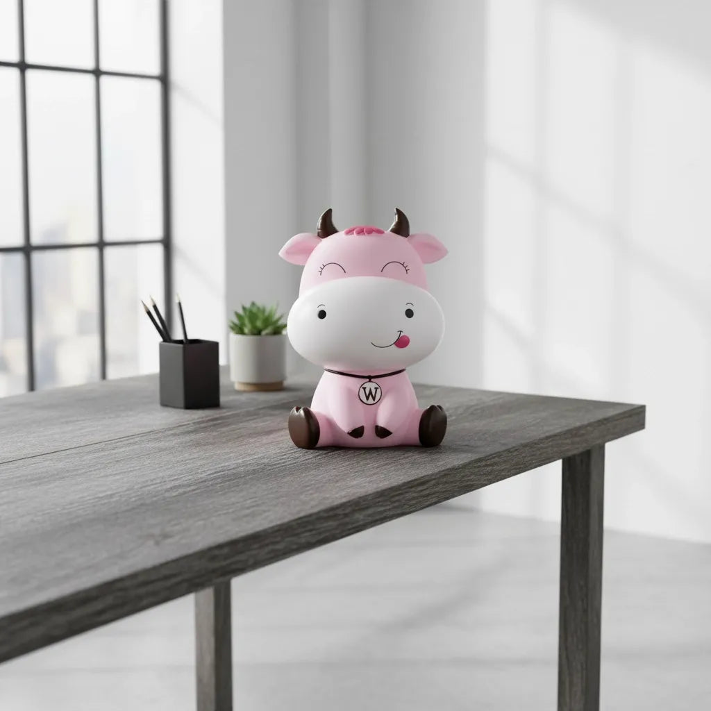 Tirelire Vache Rose