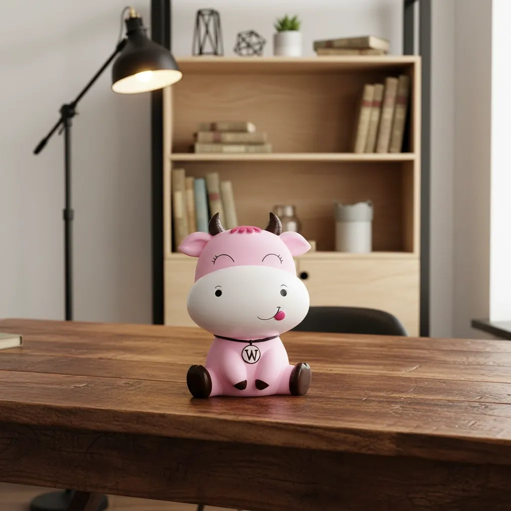 Tirelire Vache Rose