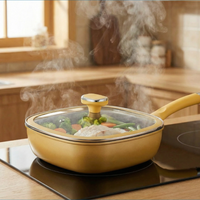 TitaneCook | Poêle Antiadhésive en Titane 30cm | Cuisine Saine Facile | Compatible Induction Gaz