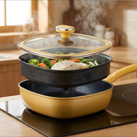 TitaneCook | Poêle Antiadhésive en Titane 30cm | Cuisine Saine Facile | Compatible Induction Gaz