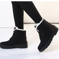 Bottines d'hiver à lacets pour femmes